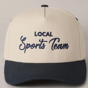 115- Cream and Navy “Local Sports Team” Embroidered Cap